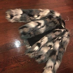 Willow & Clay Faux Fur Multicolor Jacket